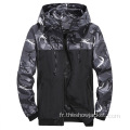 Vente chaude Hommes Camo Patchwork Coupe-Vent Veste Personnalisée